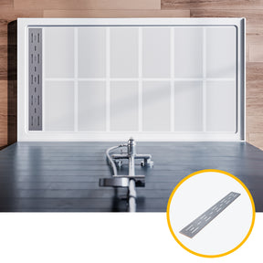 SUNNY SHOWER Sheet Molding Compound Shower Base for 60 x 32 Inch Shower Enclosure Right Shower Drain Included, 32" x 60" x 4" Shower Tray Base, White Color - SUNNY SHOWER