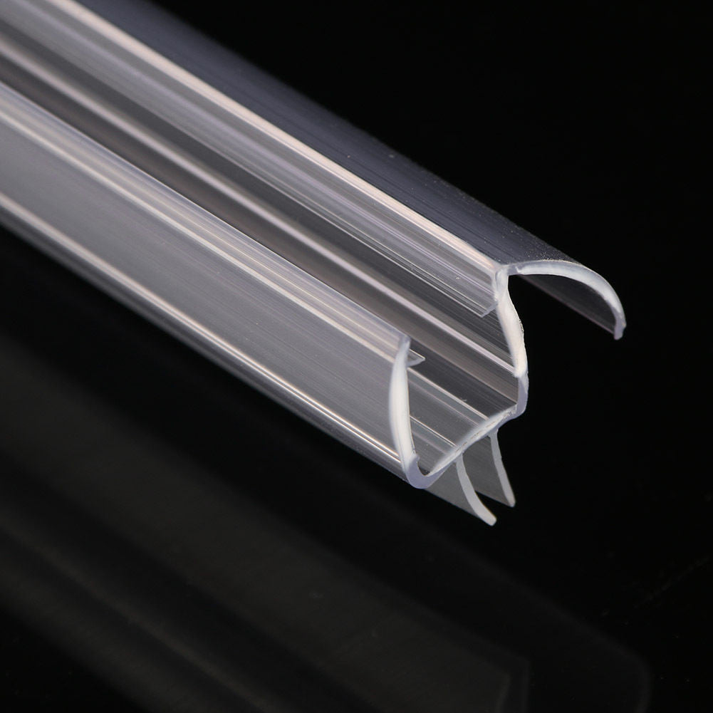 SUNNY SHOWER Transparent Bottom Sweep Seal Wipe Drip Rail Fit 3/8 in. Frameless Shower Door