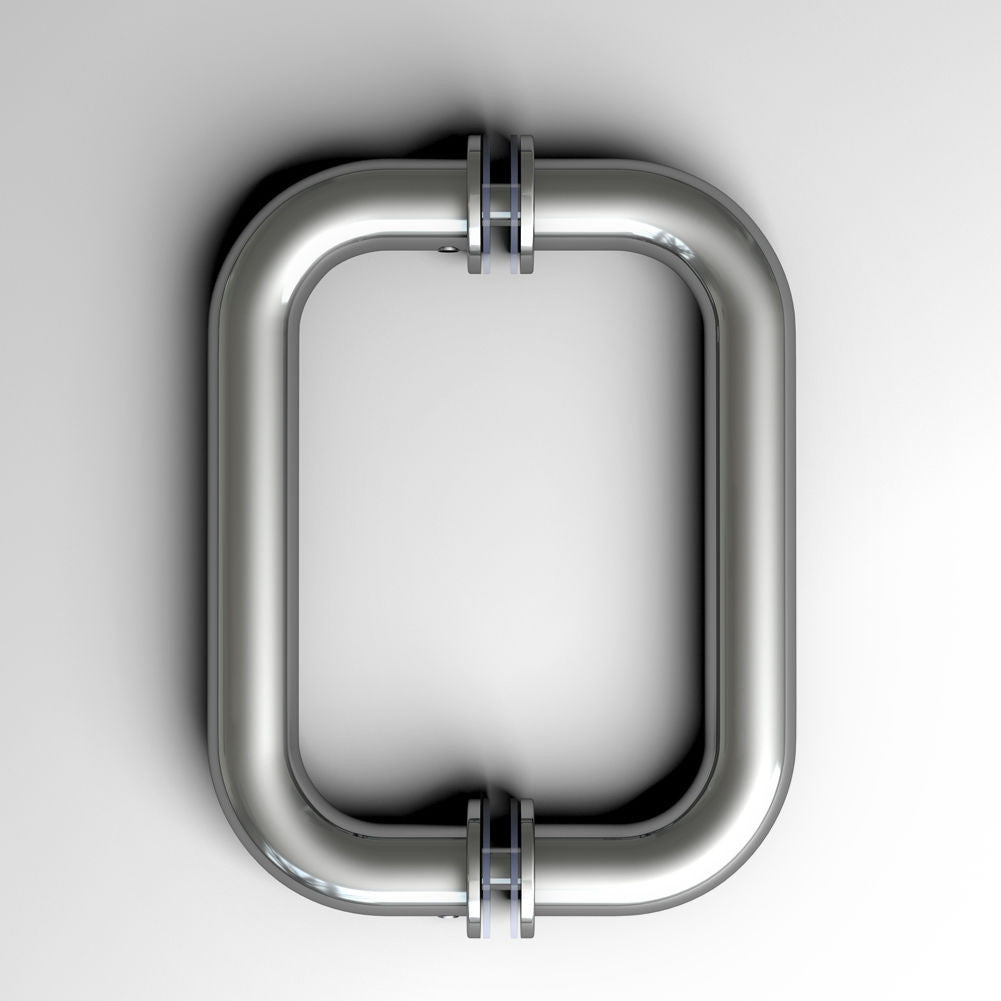 SUNNY SHOWER Handle Polished Chrome Frameless Shower Glass Door Stainless Steel Back to Back Pull Handle - SUNNY SHOWER