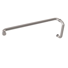 Sunny Shower Brushed Nickel Pull Handle and Towel Bar Combination with Metal Washer L-6X18-BN - SUNNY SHOWER